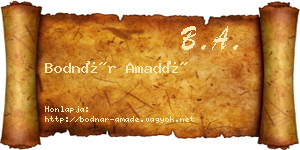 Bodnár Amadé névjegykártya